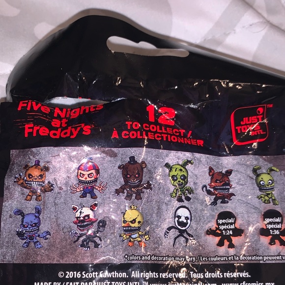 New VTG 2016 FNAF Nightmare Balloon Boy Fig Bag clip Hangers/Porte-Clefs SacA Do - Picture 4 of 6